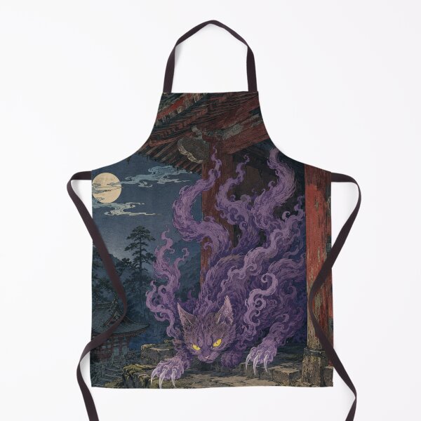 Item preview, Temple Gate Demon Cat Phantom - Vintage Japanese Ukiyo-e Woodblock designed and sold by bapupa.