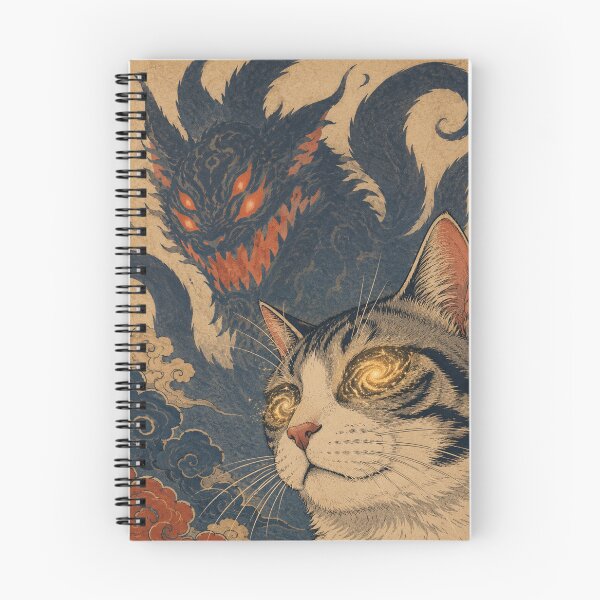 Item preview, Shadow Hunter Demon Cat - Vintage Japanese Ukiyo-e Woodblock  designed and sold by bapupa.