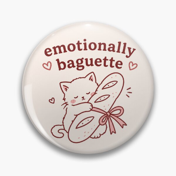 Item preview, Emotionally Baguette Cat Sticker designed and sold by AeronCreative.