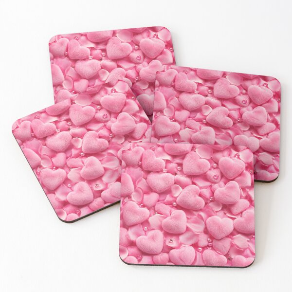 Item preview, Pink Hearts velvety pattern  designed and sold by Heaven1111.