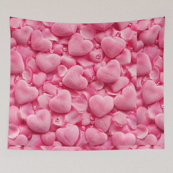 Item preview, Pink Hearts velvety pattern  designed and sold by Heaven1111.