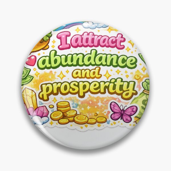 Item preview, ? I Attract Abundance & Prosperity – Viral Affirmation Sticker designed and sold by DigiAuraStudio.