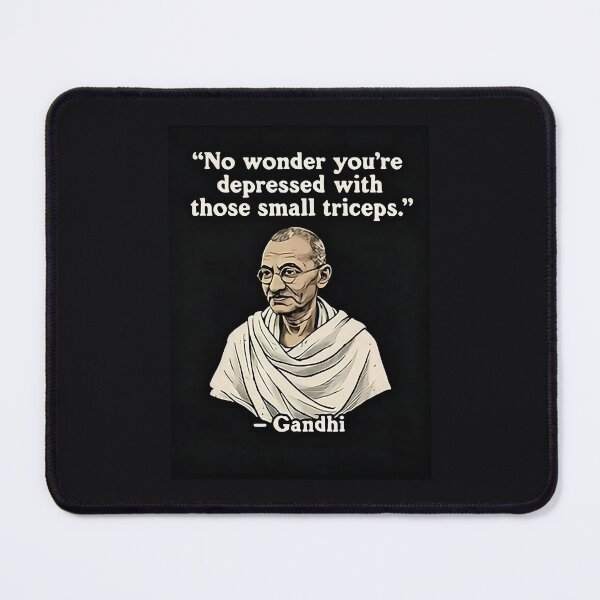Item preview, Funny Gym Motivation Meme Gandhi Quote | Small Triceps Workout Humor Shirt designed and sold by AS94 Creative Designs.