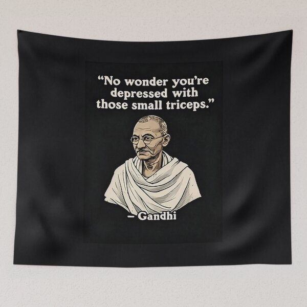 Item preview, Funny Gym Motivation Meme Gandhi Quote | Small Triceps Workout Humor Shirt designed and sold by AS94 Creative Designs.