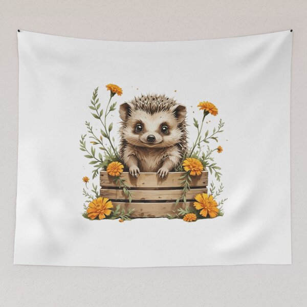Item preview, Cute Woodland Hedgehog Nature Illustration designed and sold by AQUILAKREO.