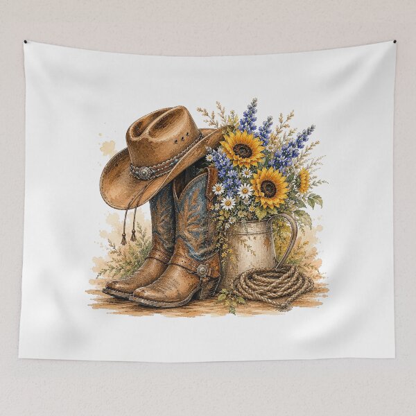 Item preview, Rustic Cowgirl Country Floral Art designed and sold by PetalGarden.