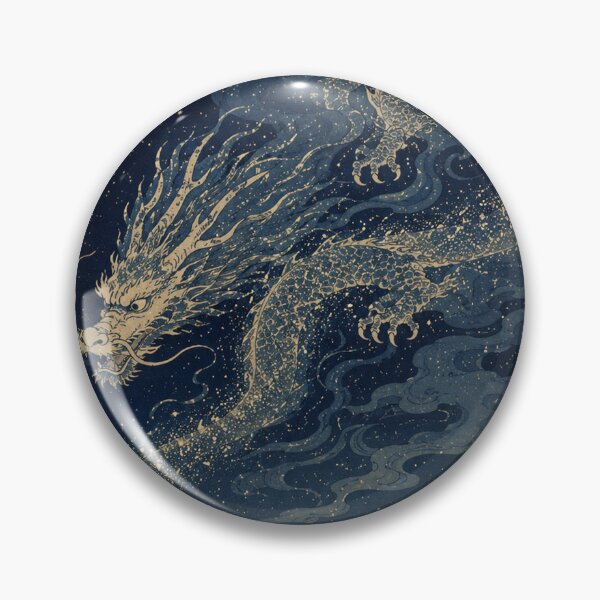 Item preview, Celestial Ink Path - Vintage Japanese Dragon Ukiyo-e Woodblock  designed and sold by bapupa.