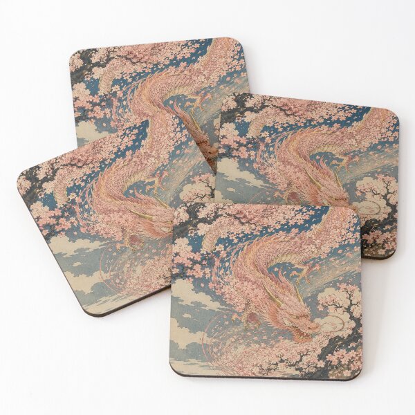 Item preview, Cherry Blossom Wind - Vintage Japanese Dragon Ukiyo-e Woodblock  designed and sold by bapupa.