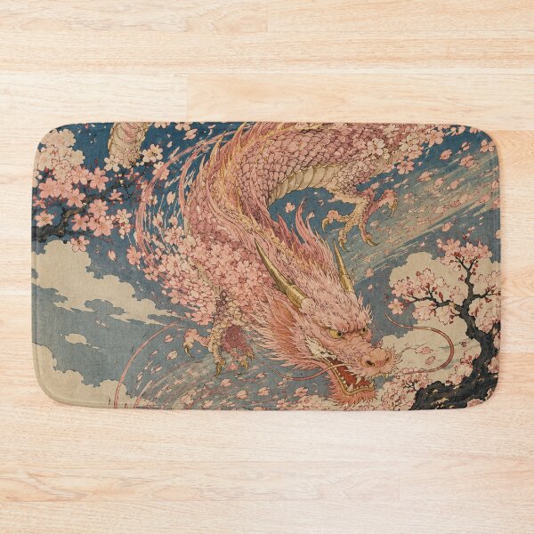 Item preview, Cherry Blossom Wind - Vintage Japanese Dragon Ukiyo-e Woodblock  designed and sold by bapupa.