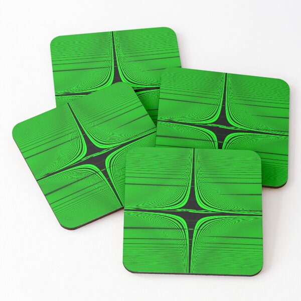 Item preview, Abstract Pattern "The Green Star"  designed and sold by Gluecknika.