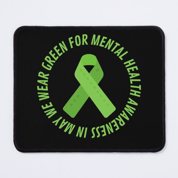 Item preview, In May We Wear Green For Mental Health Awareness | Green Ribbon Support Design designed and sold by astersgraphics.