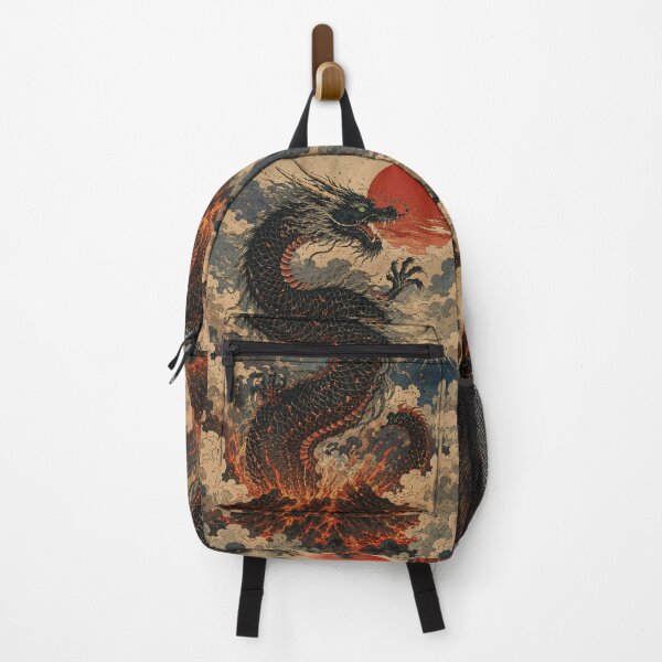 Item preview, Volcanic Ascent - Vintage Japanese Dragon Ukiyo-e Woodblock  designed and sold by bapupa.