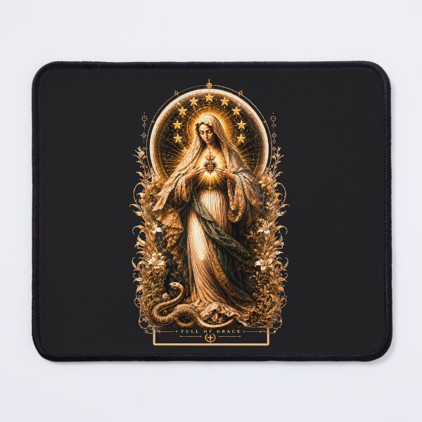 Item preview, Full of Grace — Sacred Heart Marian Icon designed and sold by Sanctum Icons.