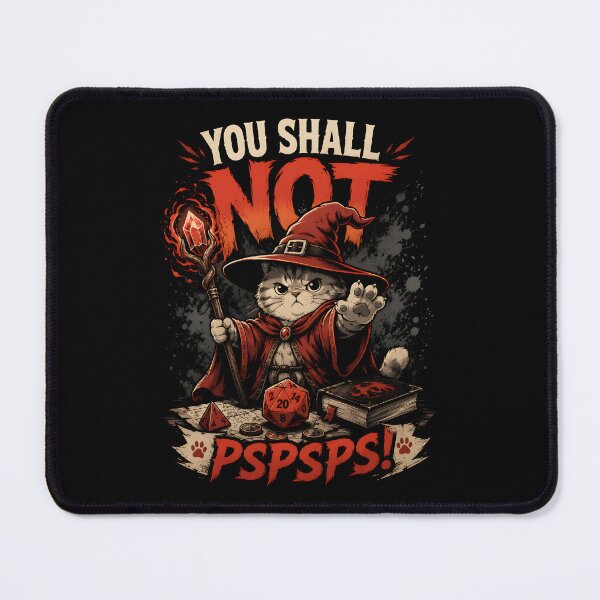 Item preview, You Shall Not PSPSPS Wizard Cat Love Fantasy Board Games and Cats designed and sold by DesignsByAnett.