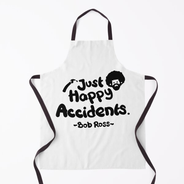 Item preview, Bob Ross Just Happy Accident Lettering Design (Black White Version) designed and sold by Khotekmei.