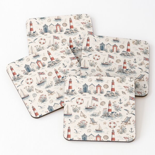 Item preview, British Coastal Pattern  designed and sold by PamLeeDesign.