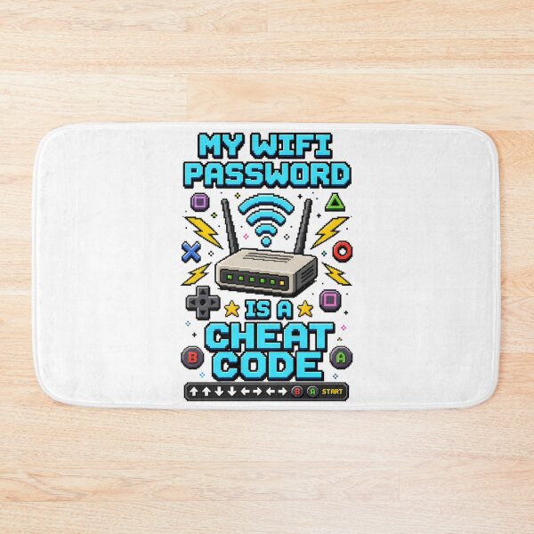 Item preview, My Wifi Password Is A Cheat Code Pixel Art designed and sold by RetroPixel Apparel.