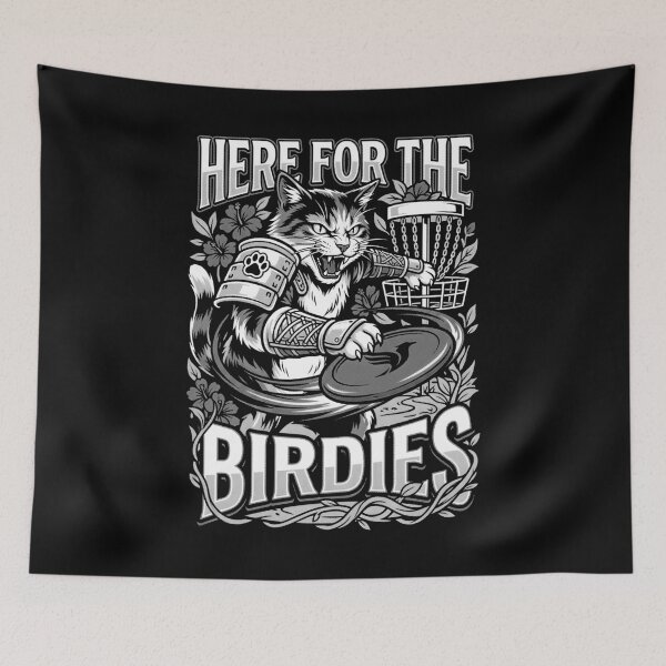 Item preview, Disc Golf Player Samurai Cat Funny Here For The Birdies designed and sold by GrandeDuc.