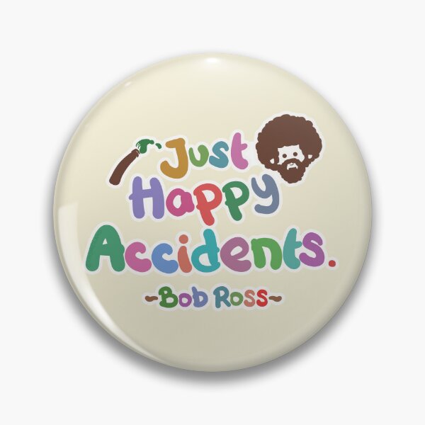 Item preview, Bob Ross Just Happy Accident Lettering Design (Colorful Version) designed and sold by Khotekmei.