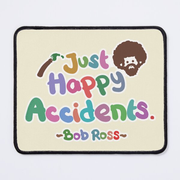 Item preview, Bob Ross Just Happy Accident Lettering Design (Colorful Version) designed and sold by Khotekmei.