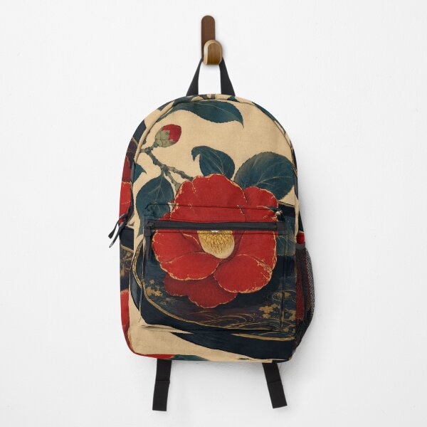 Item preview, Gilded Camellia - Vintage Japanese Flower Ukiyo-e Woodblock designed and sold by bapupa.