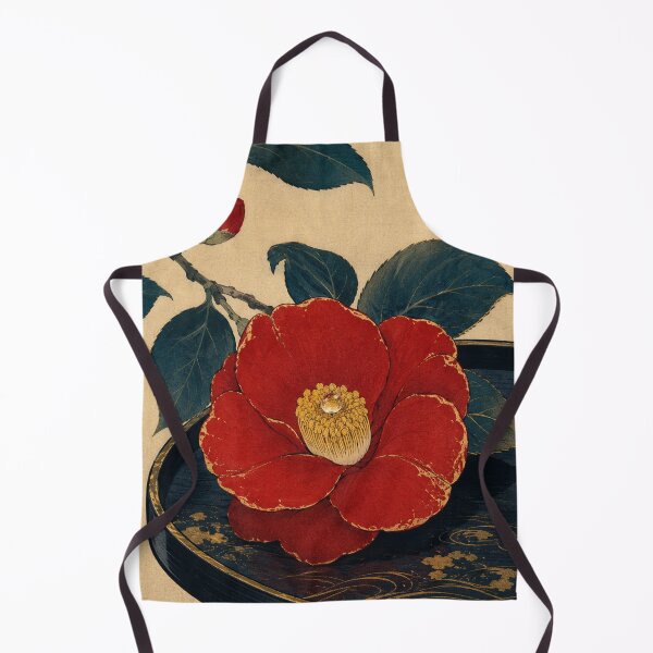 Item preview, Gilded Camellia - Vintage Japanese Flower Ukiyo-e Woodblock designed and sold by bapupa.