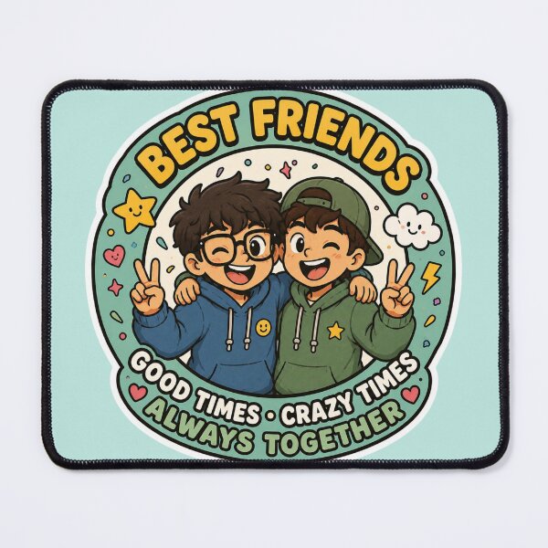 Item preview, Best Friends Always Together Cute Cartoon Sticker designed and sold by Digital_products_0111.