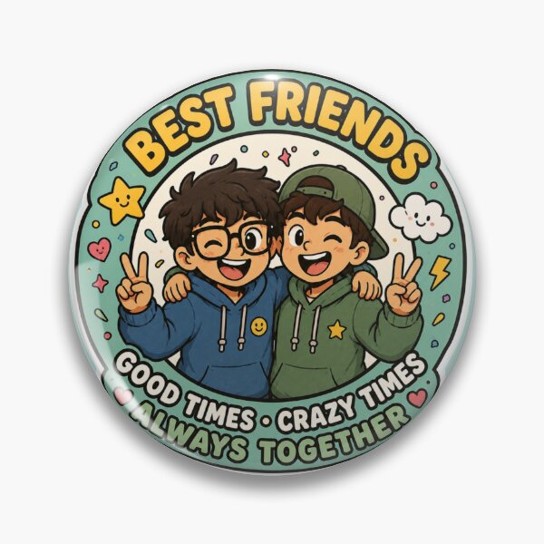Item preview, Best Friends Always Together Cute Cartoon Sticker designed and sold by Digital_products_0111.