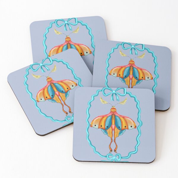 Item preview, Dreamy Cottagecore Floral Pattern | Colorful Boho Moth Art designed and sold by VirtuallyCreativ .