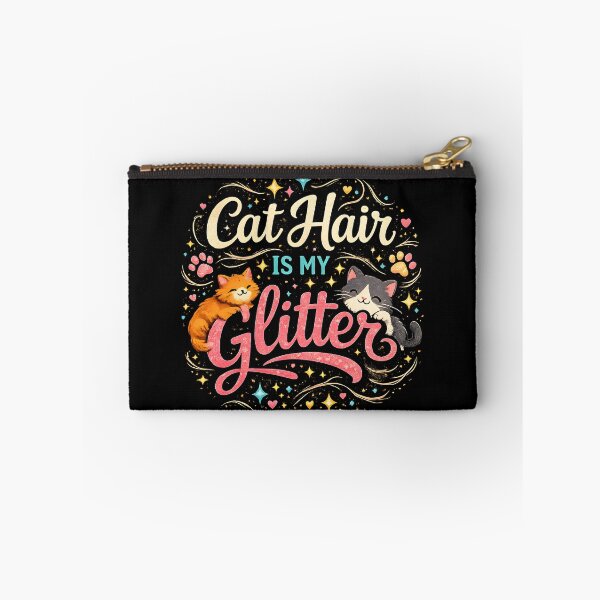 Item preview, Cat Hair Is My Glitter – Cute Cat Lover Typography Design designed and sold by blankTeeShirt.