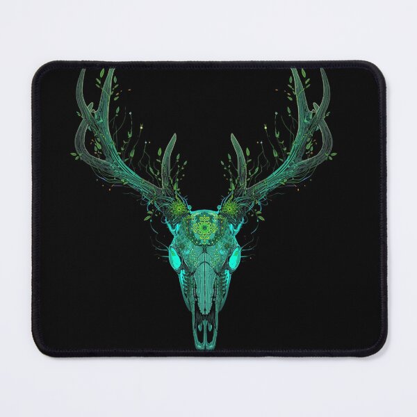 Item preview, Mystical Glowing Deer Skull Tech Shaman Design designed and sold by Shape-Forge.