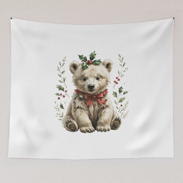 Item preview, Cute Woodland Bear Winter Illustration designed and sold by AQUILAKREO.