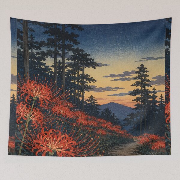 Item preview, Spider Lily Glow - Vintage Japanese Flower Ukiyo-e Woodblock  designed and sold by bapupa.