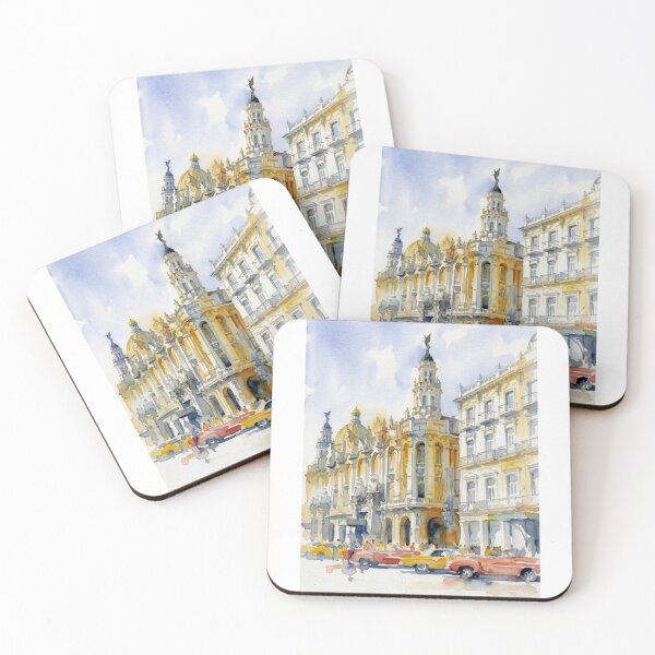 Item preview, Havana Grand Theater Watercolor designed and sold by caracatita75.