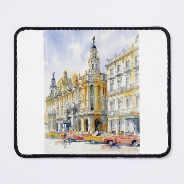 Item preview, Havana Grand Theater Watercolor designed and sold by caracatita75.