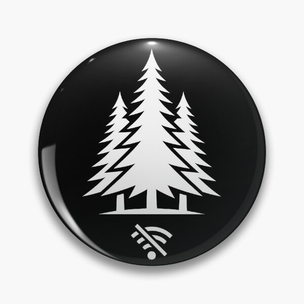Item preview, Minimalist Pine Trees No Wifi Offline Graphic designed and sold by PrimePrintLab.