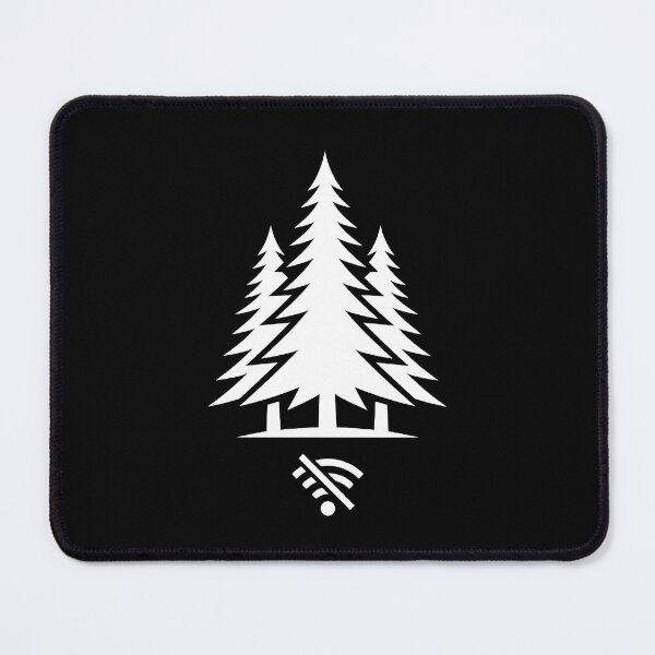 Item preview, Minimalist Pine Trees No Wifi Offline Graphic designed and sold by PrimePrintLab.