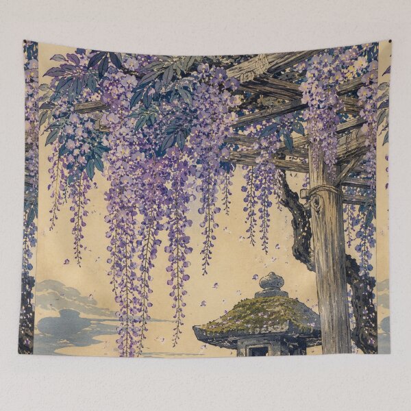 Item preview, Wisteria Veil - Vintage Japanese Flower Ukiyo-e Woodblock  designed and sold by bapupa.