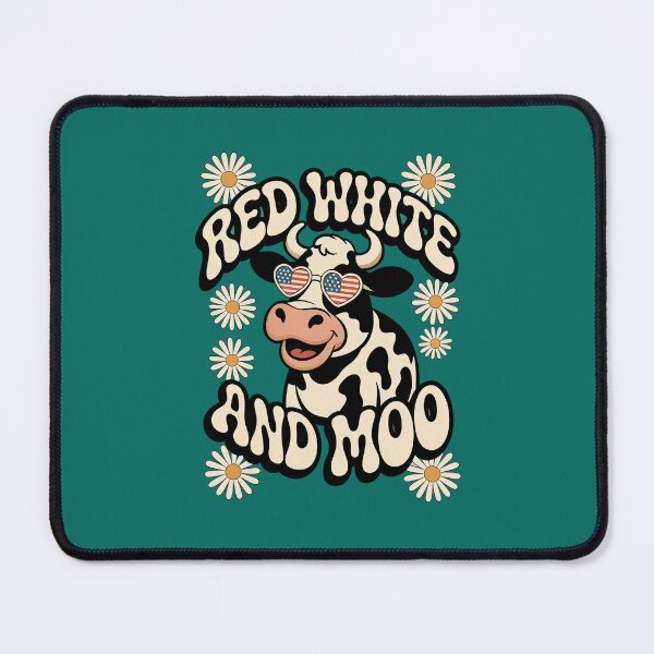 Item preview, Red White and Moo 4th of July - Patriotic Cow Meme designed and sold by DONT ASK CLUB.