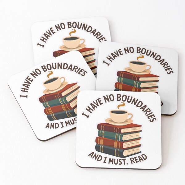Item preview, Funny Book Lover Sticker – I Have No Boundaries and I Must Read designed and sold by Kavya Art.