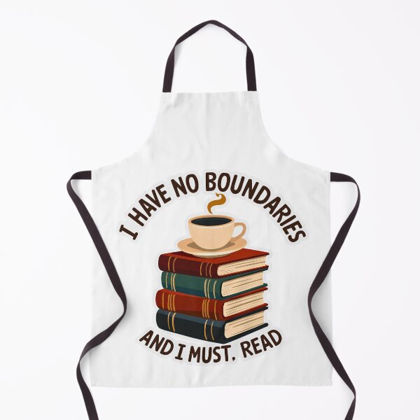 Item preview, Funny Book Lover Sticker – I Have No Boundaries and I Must Read designed and sold by Kavya Art.