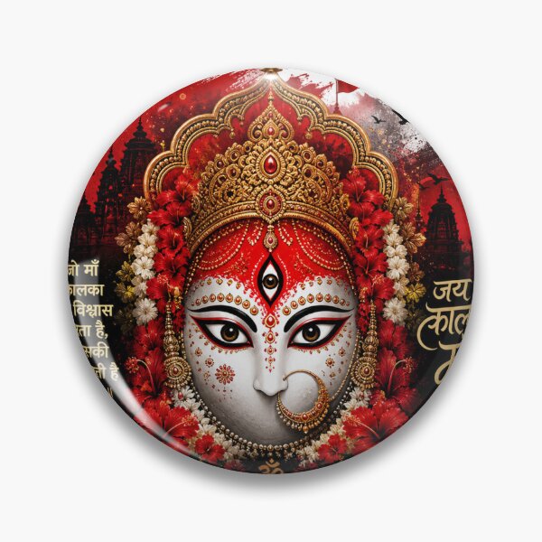 Item preview, Jai Kalka Maa ? | Powerful Spiritual Hindu Goddess Sticker | Maa Kali Devotional Art | Divine Protection & Shakti Design designed and sold by DigiAuraStudio.