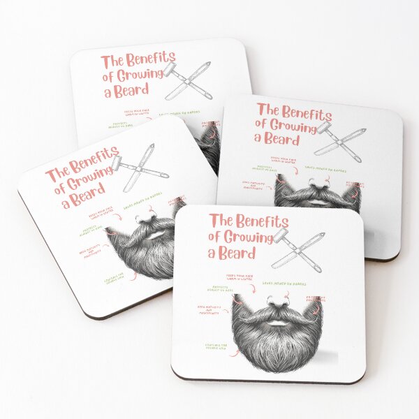 Item preview, The Benefits of Growing a Beard Funny Infographic designed and sold by ANoelleART.