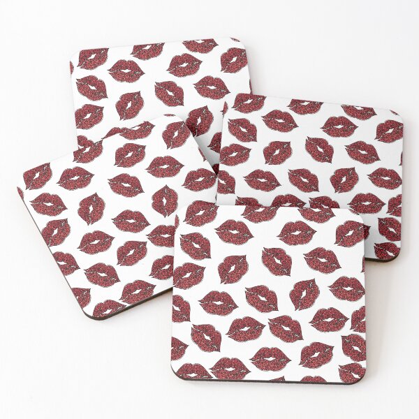 Item preview, Red Tiger Lips Kiss Pattern designed and sold by DesignByKhayal.