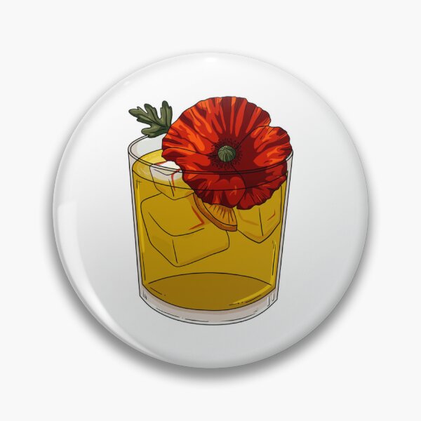 Item preview, Golden Drink With Fiery Poppy Bloom designed and sold by ShophiaCrafts.