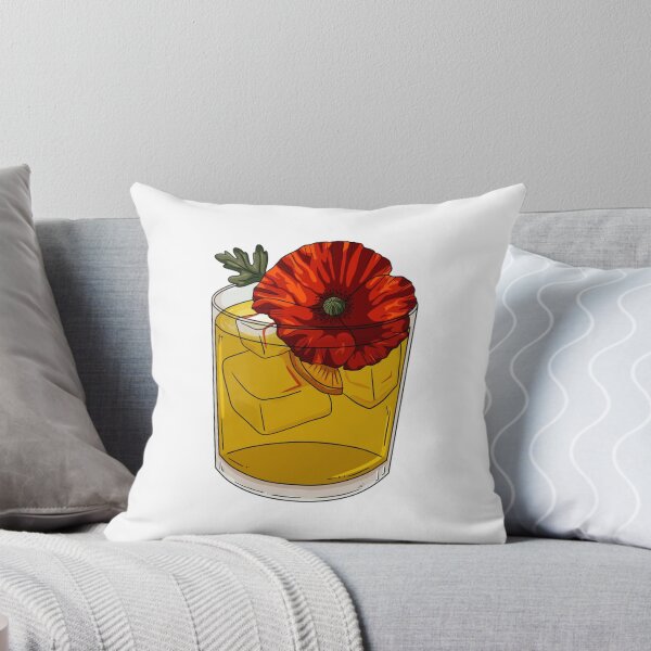 Item preview, Golden Drink With Fiery Poppy Bloom designed and sold by ShophiaCrafts.
