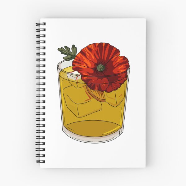 Item preview, Golden Drink With Fiery Poppy Bloom designed and sold by ShophiaCrafts.