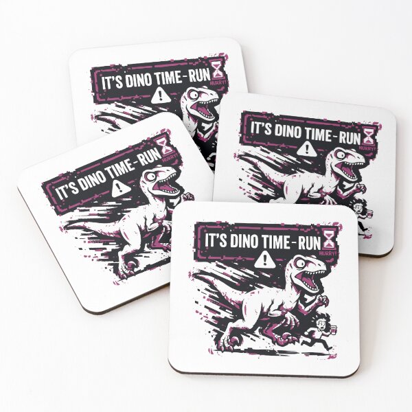 Item preview, It's Dino Time Run Funny Velociraptor designed and sold by XYZ LAB by Jesuperman.