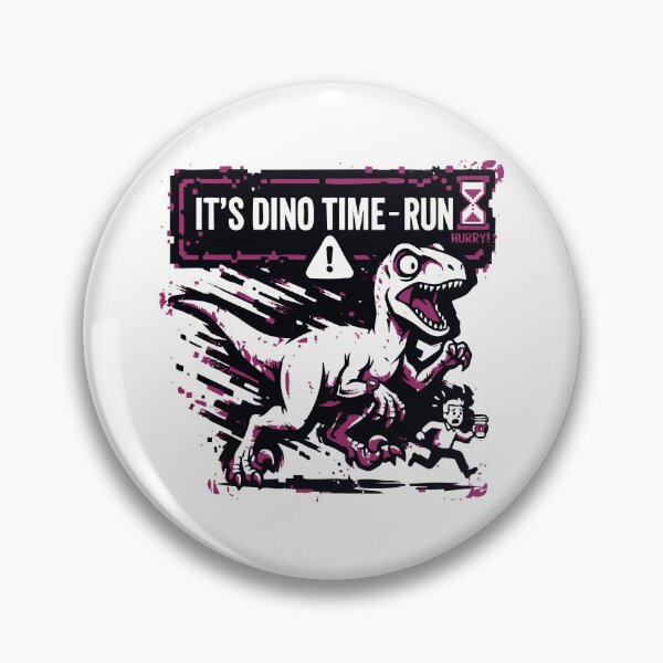 Item preview, It's Dino Time Run Funny Velociraptor designed and sold by XYZ LAB by Jesuperman.