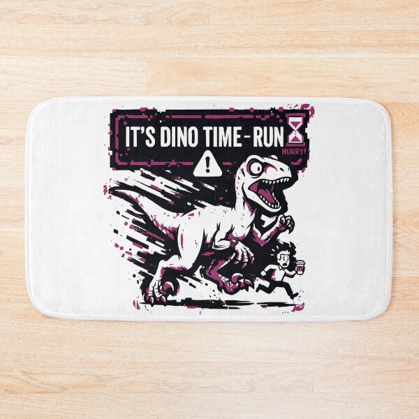 Item preview, It's Dino Time Run Funny Velociraptor designed and sold by XYZ LAB by Jesuperman.